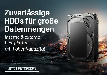 Interne & externe Festplatten mit hoher Kapazität
