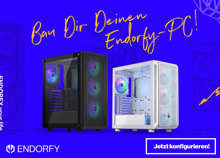 Bau dir deinen Endorfy-PC. Jetzt konfigurieren.