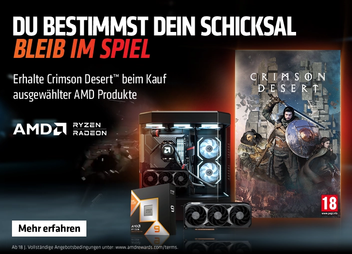 Erhalte Crimson Desert beim Kauf ausgew&auml;hlter AMD Produkte.