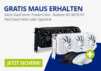 Gratis ALPHYN AM10 Wireless Maus sichern beim Kauf einer PowerColor Radeon RX 9070 XT Red Devil Aktiv oder Spectral