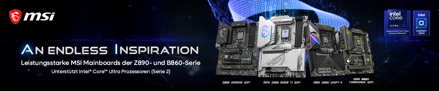MSI Z890- und B860 Serie Mainboards