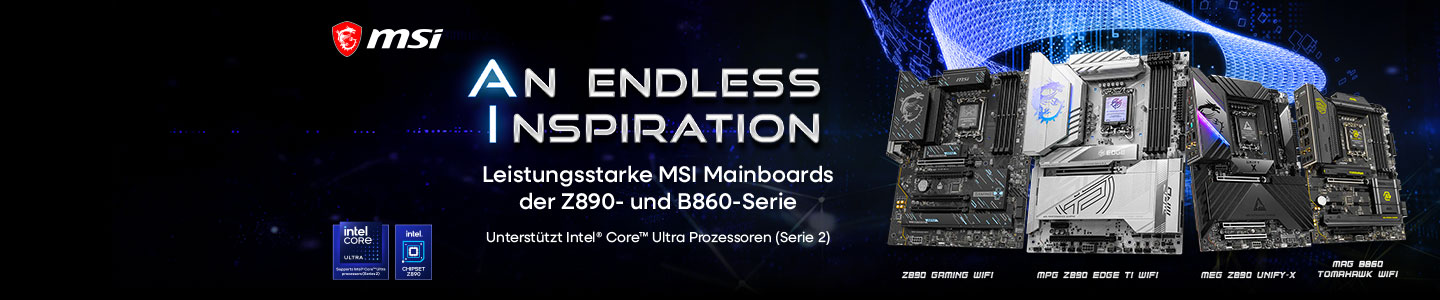 MSI Z890- und B860 Serie Mainboards