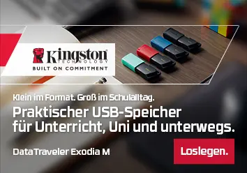 Klein im Format. Gro&szlig; im Schulalltag. Praktischer USB-Speicher f&uuml;r Unterricht, Uni und unterwegs.