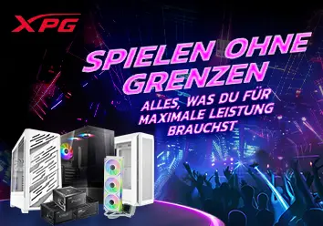 Spiel ohne Grenzen! Alles was du f&uuml;r maximale Leistung brauchst, findest du hier mit allen Komponenten von XPG!