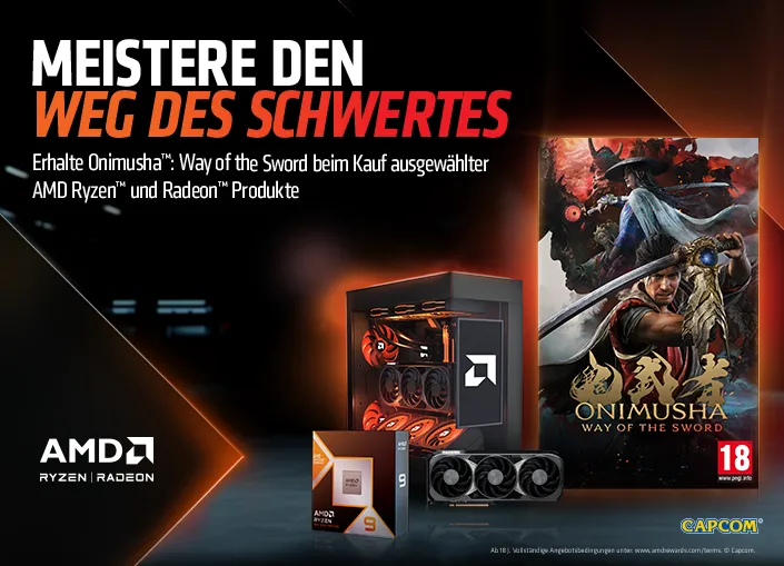 Beim Kauf ausgew&auml;hlter AMD Ryzen und Radeon Produkte