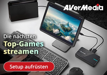 Die n&auml;chsten Top-Games streamen! R&uuml;ste dein Setup mit der AVerMedia  Video Capture Box auf!
