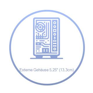 5,25" (13,33cm) ICY BOX IB-550UE-B-BL IDE USB/FW Schwarz