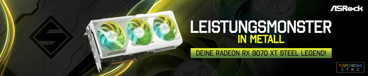 ASRock Radeon RX 9070 XT Steel Legend