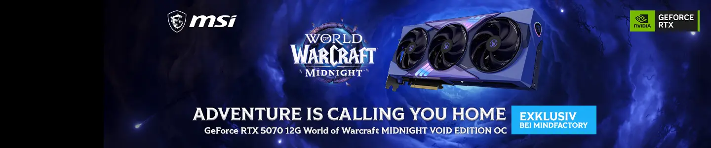 MSI GeForce RTX 5070 12G World of Warcraft Midnight VOID Edition