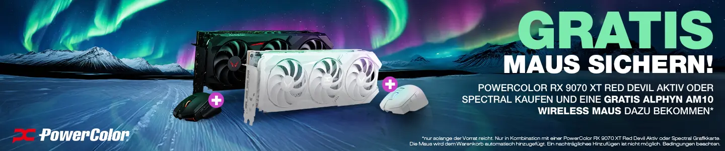 PowerColor Gratis Wireless Maus Red Devil