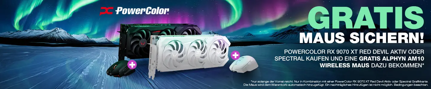 PowerColor Gratis Wireless Maus Red Devil