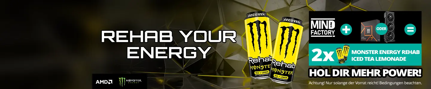 Monster Energy Rehab Iced Tea Lemonade 2 Dosen gratis