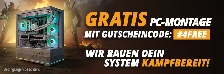 Wir starten neue Aktion: Gratis PC-Montage mit Code #4FREE