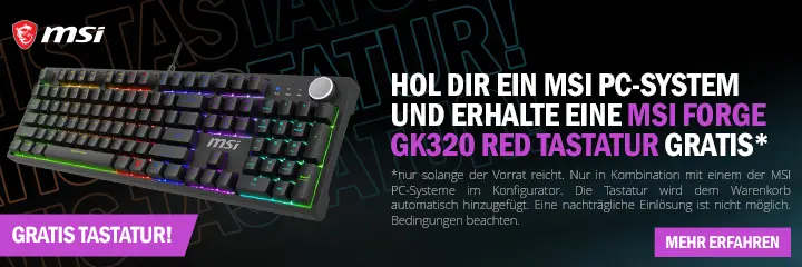 GRATIS TASTATUR beim Kauf eines MSI Systems