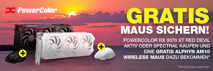 PowerColor Gratis Wireless Maus Red Devil