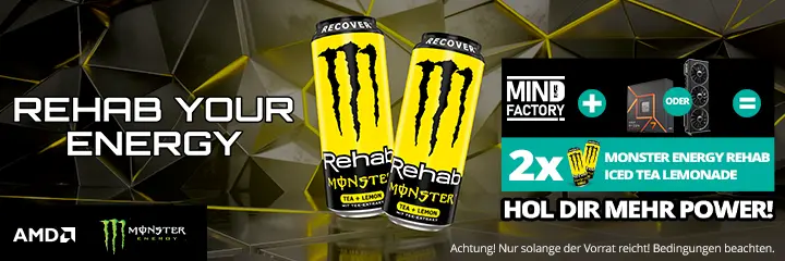 Monster Energy Rehab Iced Tea Lemonade 2 Dosen gratis