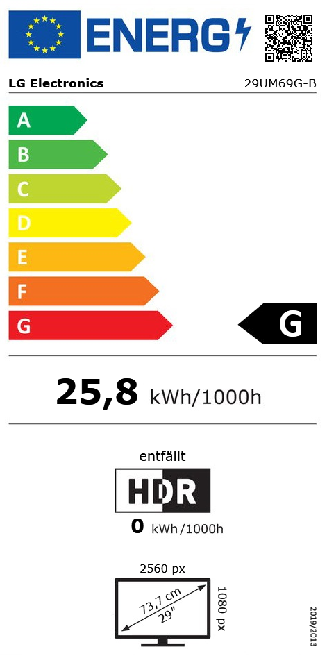 29" (73,66cm) LG Electronics 29UM69G-B schwarz 2560x1080
