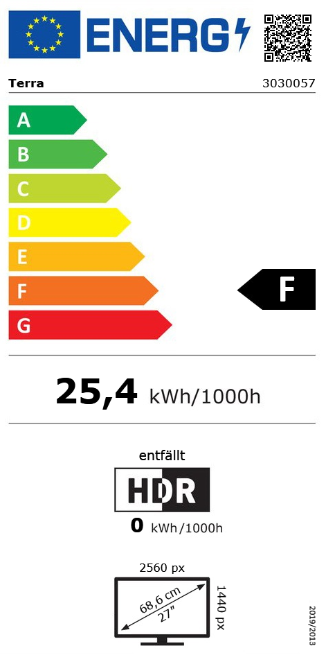 27" (68,58cm) Terra Greenline Plus 2764W schwarz 2560x1440