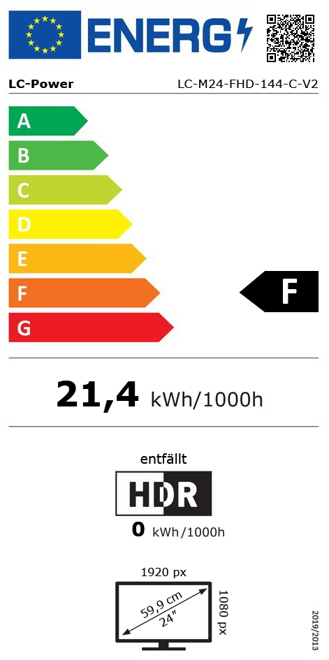 23,6" (59,94cm) LC-Power Curved LC-M24-FHD-144-C-V2 schwarz