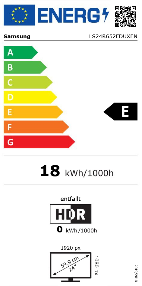 23,6" (59,94cm) Samsung S24R652 schwarz/grau 1920x1080 1x