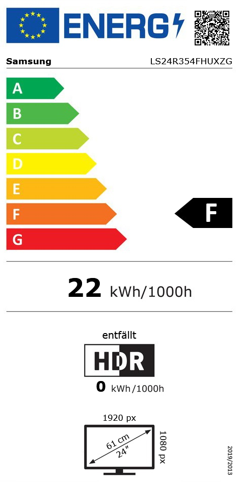 24" (60,96cm) Samsung S24R350/S24R354 schwarz 1920x1080 1xHDMI