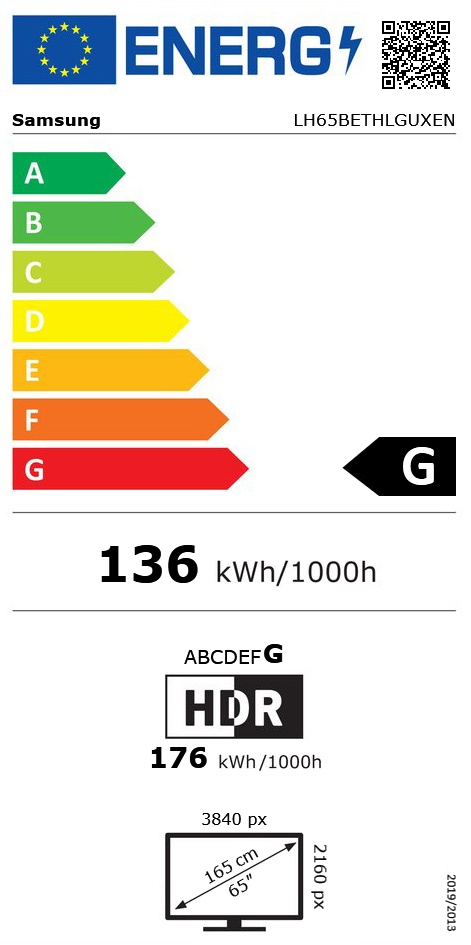 65" (165cm) Samsung Smart Signature BE65T-H 4K 60Hz LED DVB-C /