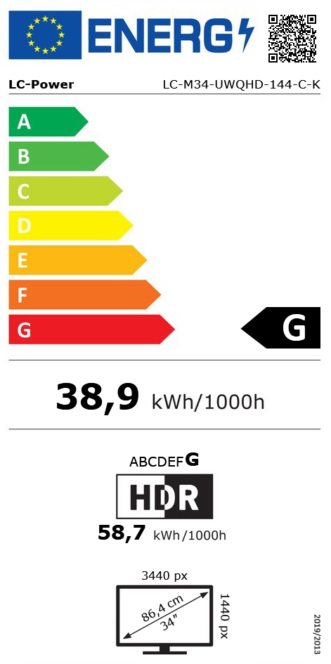 34" (86,36cm) LC-Power LC-M34-UWQHD-144-C-K weiss 3440x1440