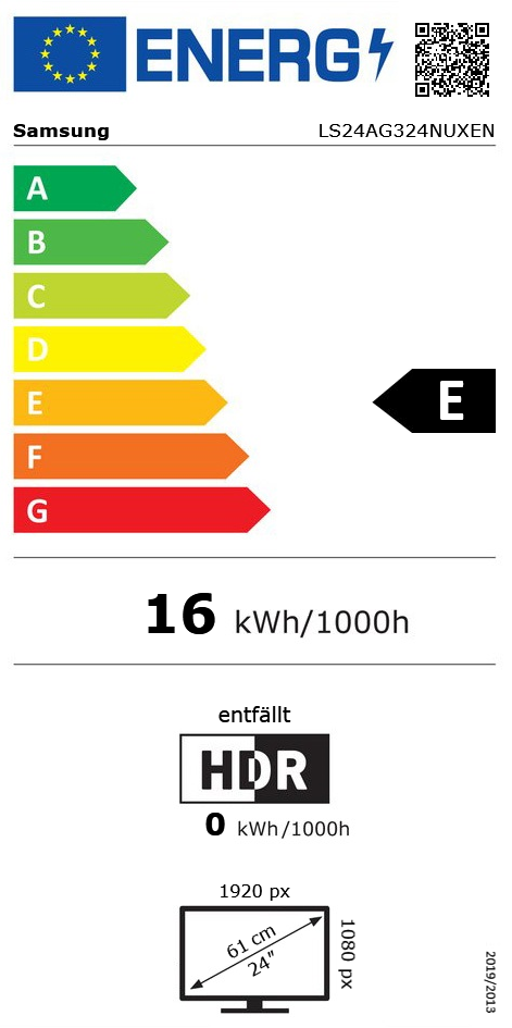 24" (60,96cm) Samsung Odyssey G3 S24AG320NU schwarz 1920x1080