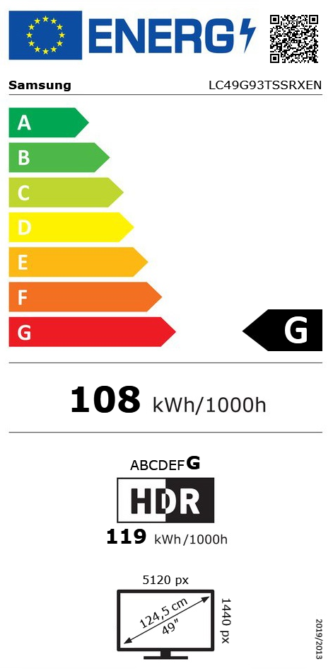 49" (124,46cm) Samsung Odyssey G9 G94T schwarz 5120x1440
