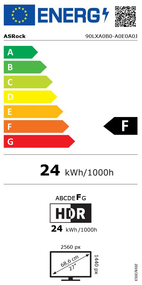 27" (68,58cm) ASRock Gaming PG27QFT2A schwarz 2560x1440