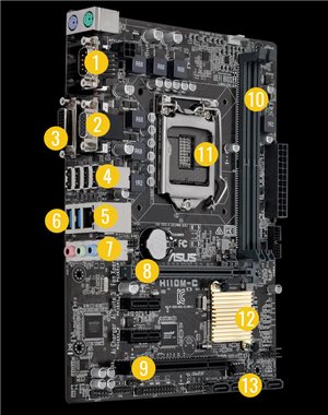 ASUS H110M-C/CSM