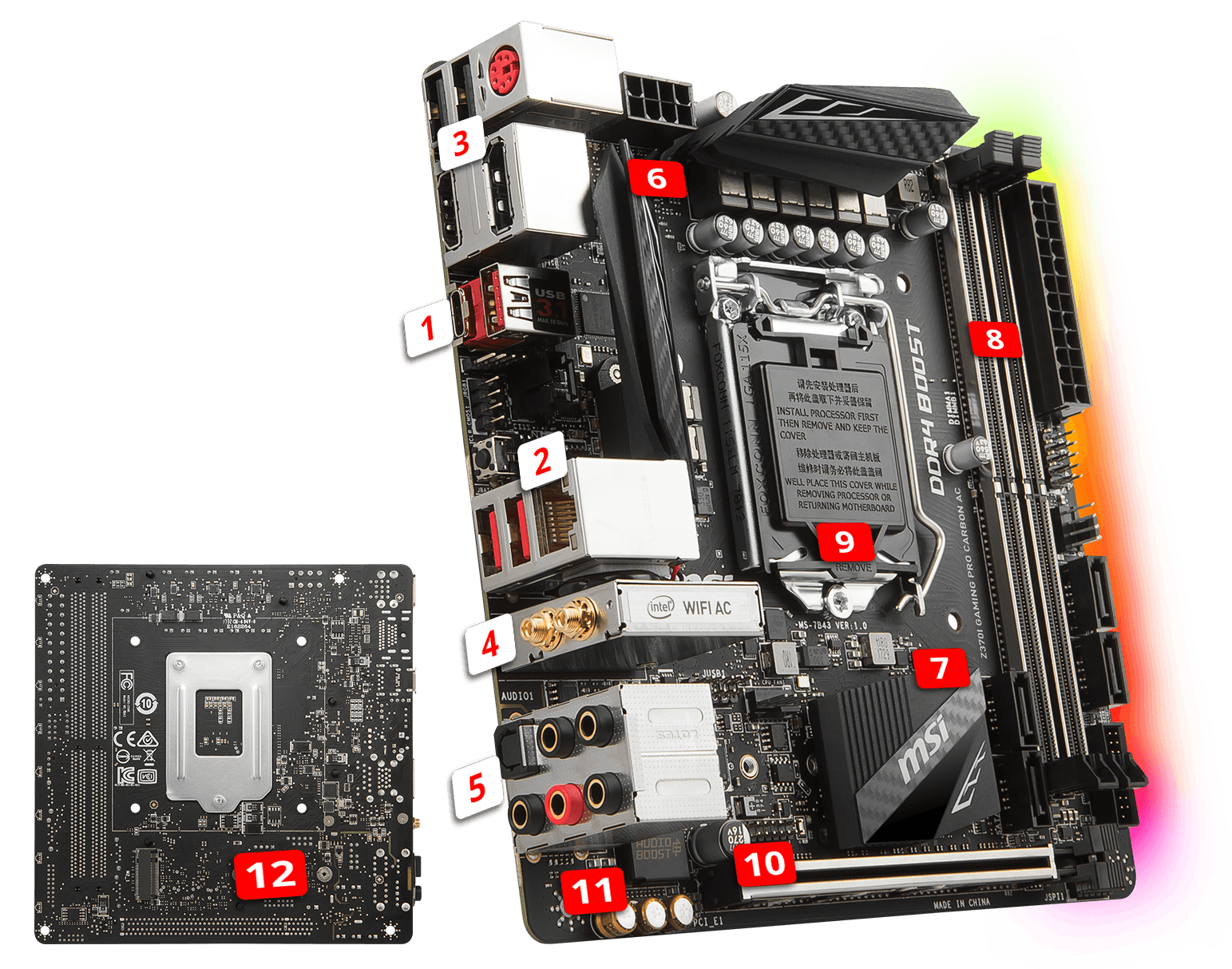 MSI Z370I GAMING PRO CARBON AC overview