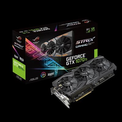 ROG Strix GeForce&reg; GTX 1070 Ti 8GB Advanced-Edition GDDR5 mit Aura Sync RGB-Beleuchtung f�r optimales VR- & 4K-Gaming
