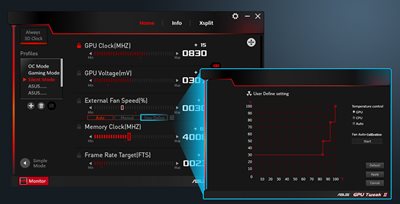 GPU Tweak II ermöglicht die einfache Einrichtung der folgenden ASUS FanConnect II Modi: