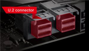 Schließe Dich der NVMe-Revolution an mit dem integrierten U.2-Anschluss