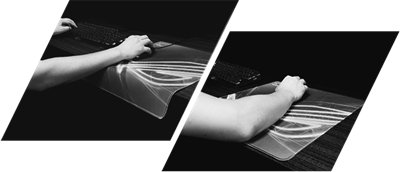 Das vertikal verwendbare Mauspad