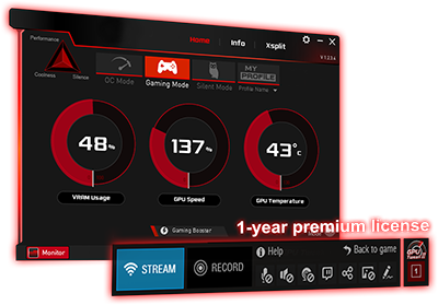 GPU Tweak II mit XSplit Gamecaster