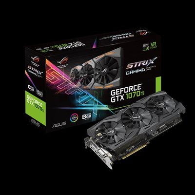 ROG Strix GeForce® GTX 1070 Ti 8GB GDDR5 mit Aura Sync RGB-Beleuchtung fr optimales VR- & 4K-Gaming