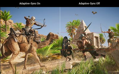 ADAPTIVE-SYNC (FREESYNC™) TECHNOLOGIE FÜR EIN VERZÖGERUNGSFREIES GAMEPLAY