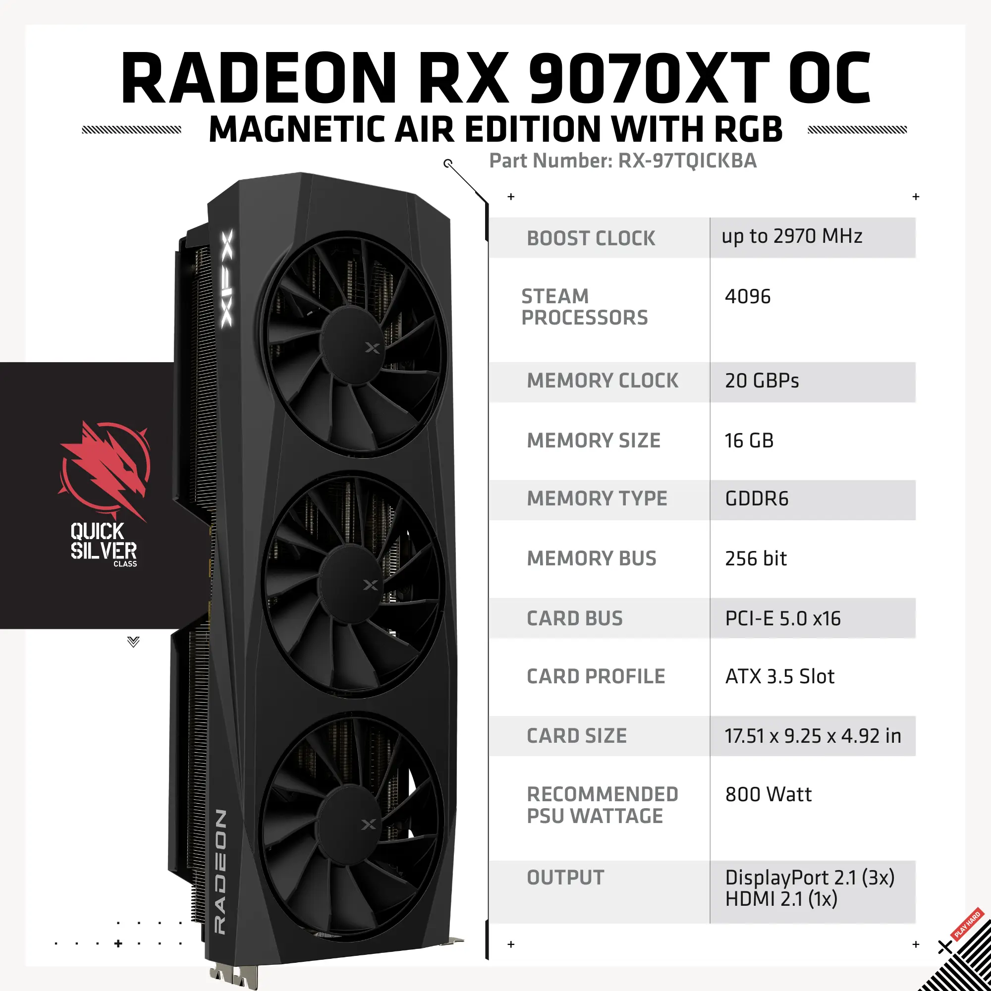 Radeon RX 9070 XT OC - Magnetic AIR EDITION