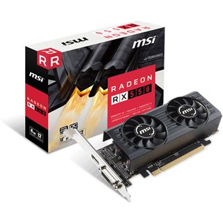 4GB MSI Radeon RX 550 4GT LP OC Aktiv PCIe 3.0 x16 (x8) (Retail)