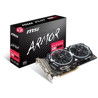 8GB MSI Radeon RX 580 Armor 8G OC Aktiv PCIe 3.0 x16 (Retail)