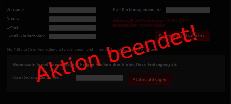 Aktion beendet