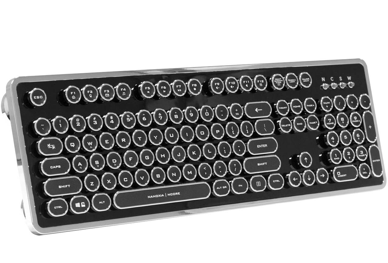 Nanoxia Ncore Retro USB Englisch schwarz/silber (kabelgebunden)