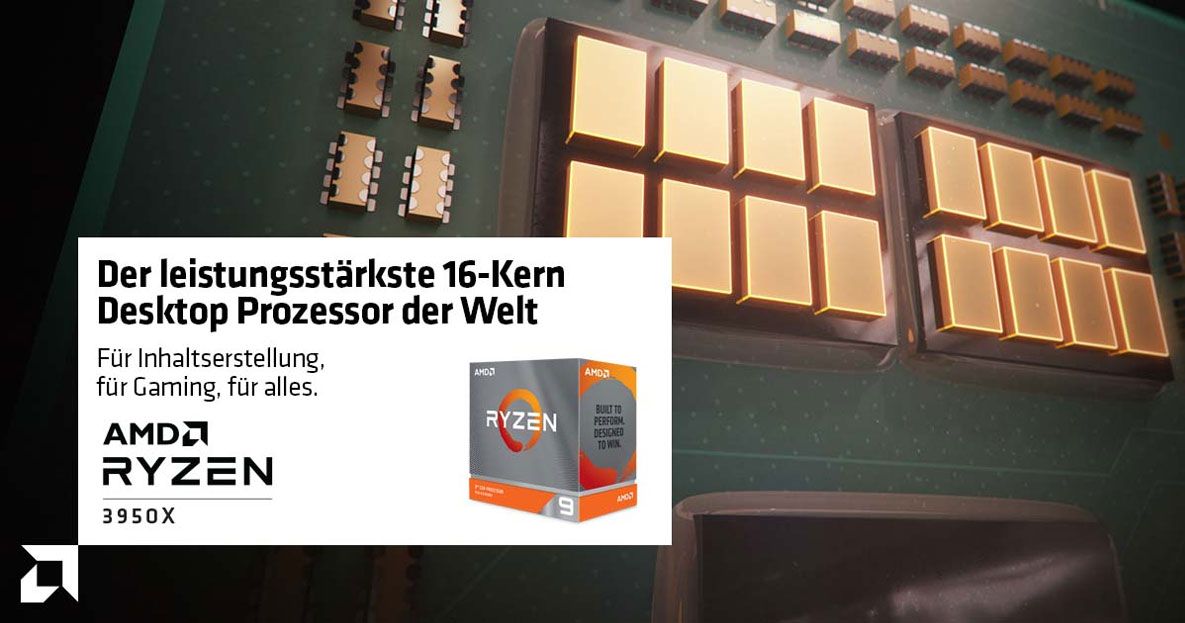 Der leistungsstärkste 16-Kern Desktop Prozessor der Welt: AMD Ryzen™ 3950X Der leistungsstärkste 16-Kern Desktop Prozessor der Welt: AMD Ryzen™ 3950X
