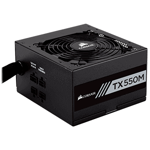 550 Watt Corsair TX-M Series TX550M Modular 80+ Gold 550 Watt Corsair TX-M Series TX550M Modular 80+ Gold