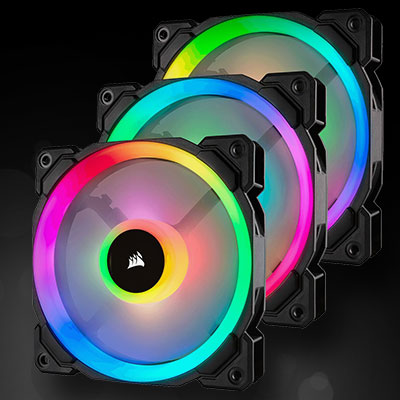 Corsair LL120 RGB 3er 120x120x25mm 1500 U/min 24.8 dB(A) schwarz Corsair LL120 RGB 3er 120x120x25mm 1500 U/min 24.8 dB(A) schwarz