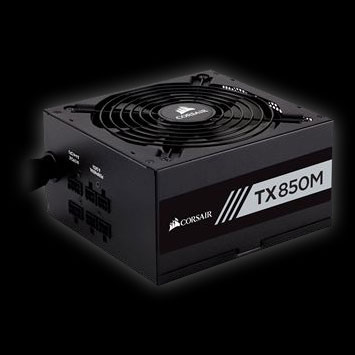 850 Watt Corsair TX-M Series TX850M Modular 80+ Gold 850 Watt Corsair TX-M Series TX850M Modular 80+ Gold