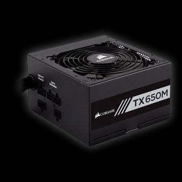 650 Watt Corsair TX-M Series TX650M Modular 80+ Gold 650 Watt Corsair TX-M Series TX650M Modular 80+ Gold