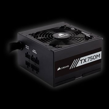 750 Watt Corsair TX-M Series TX750M Modular 80+ Gold 750 Watt Corsair TX-M Series TX750M Modular 80+ Gold